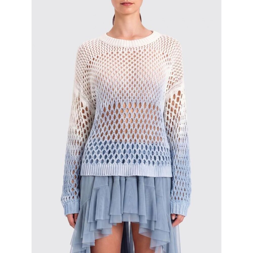 Actitude Twinset Women Actitude Twinset Mesh Cotton Knit Top